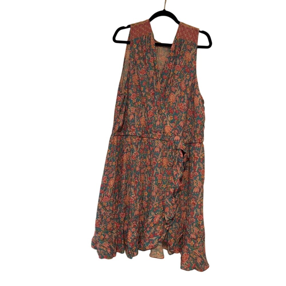 Womens Plenty multi colred floral dress‎ sz 3X #389